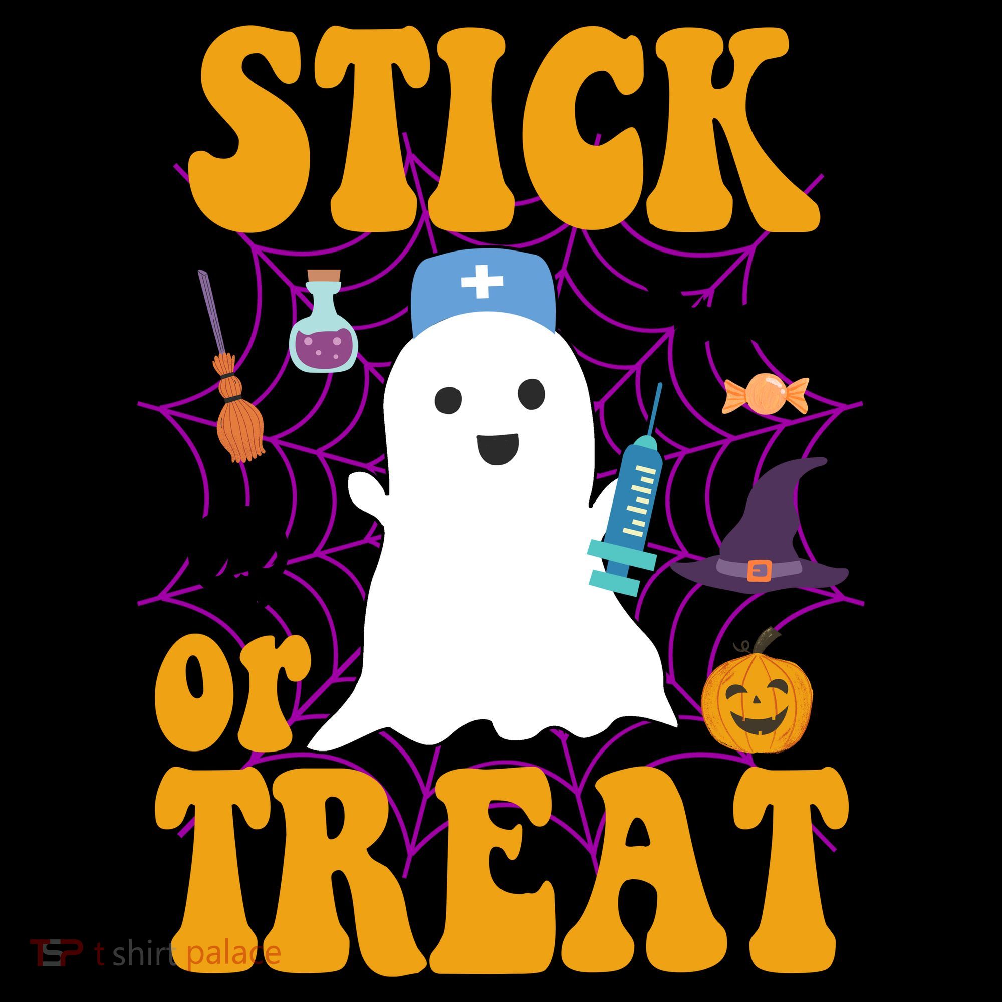Stick Or Treat Halloween Nurse Ghost Coffee Mug
