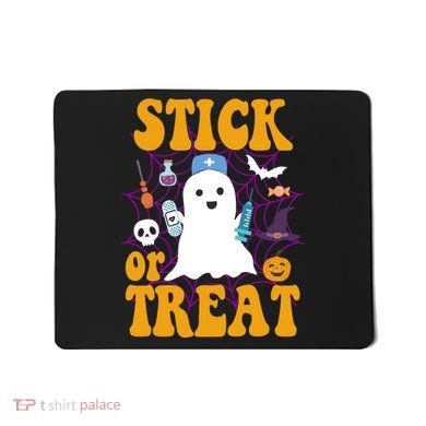 Stick Or Treat Halloween Nurse Ghost Mousepad