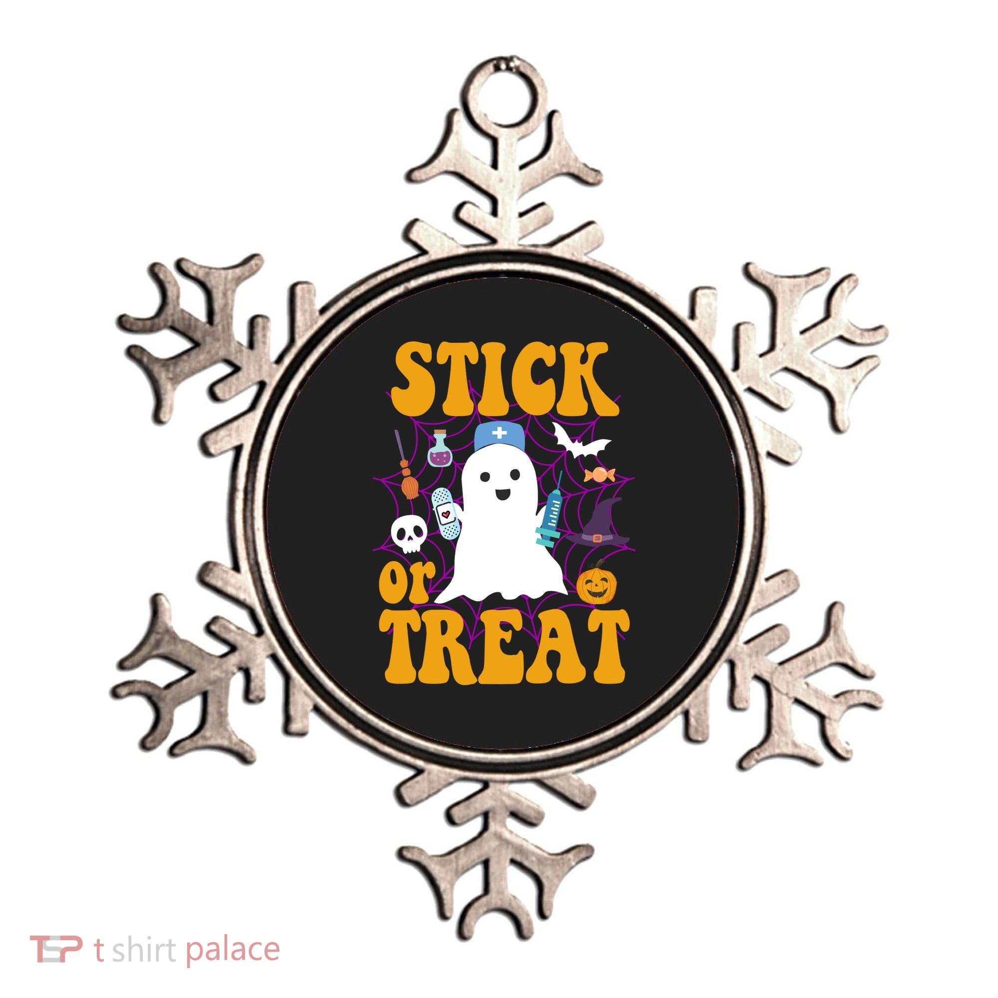 Stick Or Treat Halloween Nurse Ghost Ornament