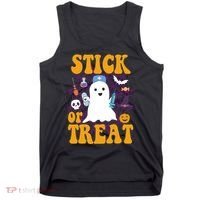 Stick Or Treat Halloween Nurse Ghost Tank Top thumb 0