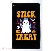 Stick Or Treat Halloween Nurse Ghost Golf Towel thumb 0