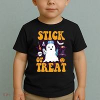 Stick Or Treat Halloween Nurse Ghost Toddler T-Shirt thumb 2
