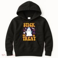 Stick Or Treat Halloween Nurse Ghost Kids Hoodie thumb 0