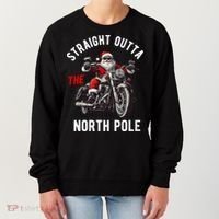 Straight Outta The North Pole Funny Christmas Women's Sweatshirt thumb 0
