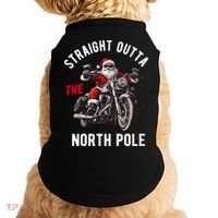 Straight Outta The North Pole Funny Christmas Doggie Tank thumb 0