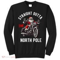 Straight Outta The North Pole Funny Christmas Sweatshirt thumb 0