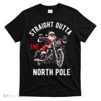 Straight Outta The North Pole Funny Christmas T-Shirt thumb 0