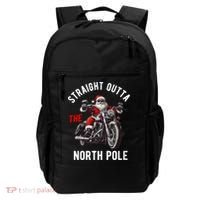 Straight Outta The North Pole Funny Christmas Backpack thumb 0