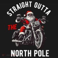 Straight Outta The North Pole Funny Christmas Women's Hoodie thumb 2
