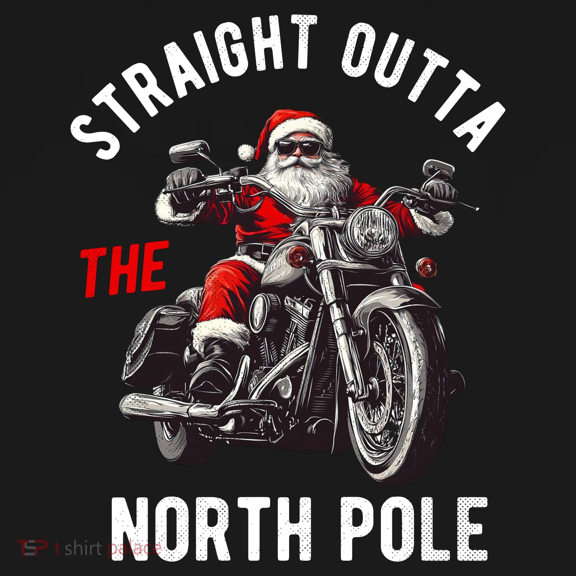 Straight Outta The North Pole Funny Christmas Women's Hoodie
