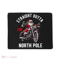 Straight Outta The North Pole Funny Christmas Mousepad thumb 0
