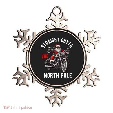 Straight Outta The North Pole Funny Christmas Ornament