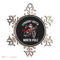 Straight Outta The North Pole Funny Christmas Ornament thumb 0