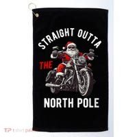 Straight Outta The North Pole Funny Christmas Golf Towel thumb 0