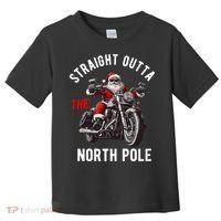 Straight Outta The North Pole Funny Christmas Toddler T-Shirt thumb 0