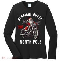 Straight Outta The North Pole Funny Christmas Women's Long Sleeve Shirt thumb 0