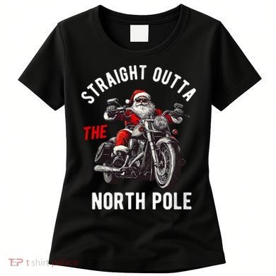 Straight Outta The North Pole Funny Christmas Women's T-Shirt