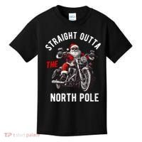 Straight Outta The North Pole Funny Christmas Kids T-Shirt thumb 0