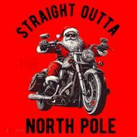 Straight Outta The North Pole Funny Christmas Santa Hat thumb 1