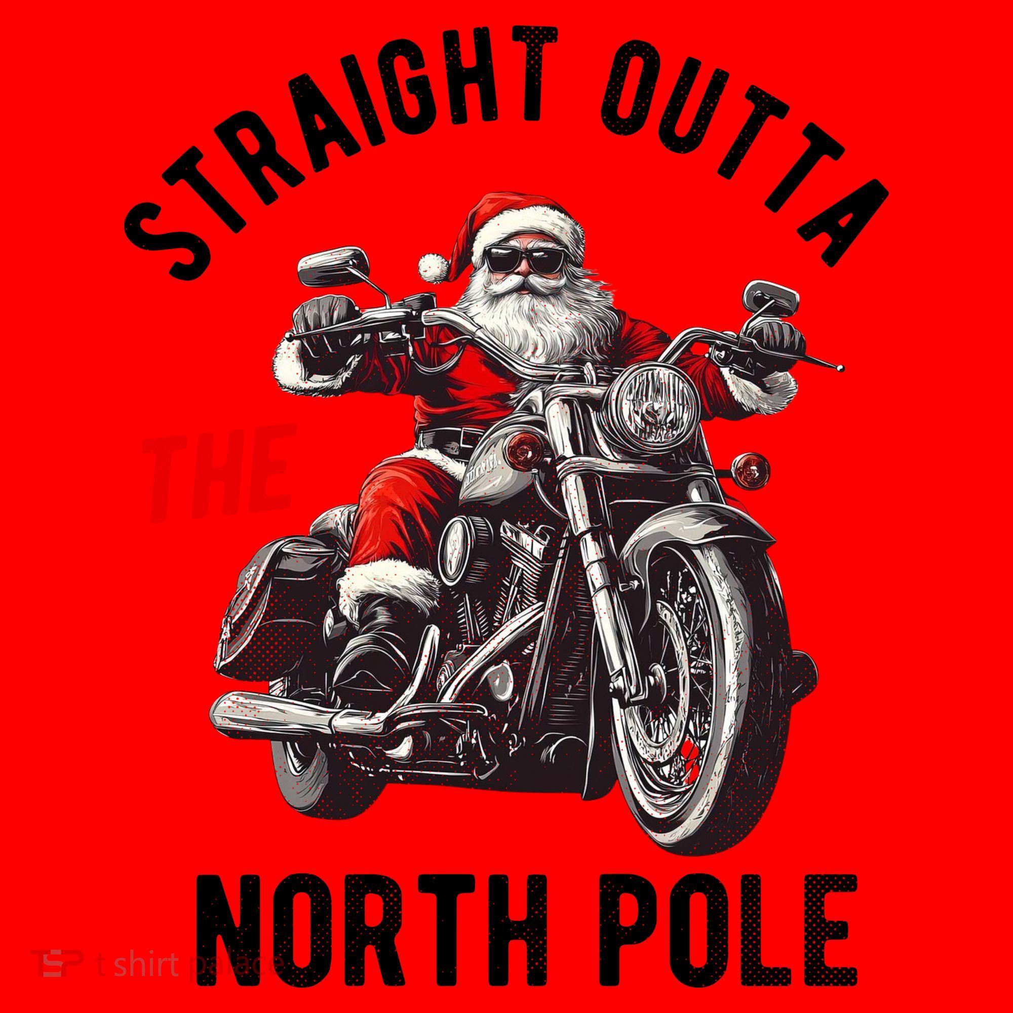 Straight Outta The North Pole Funny Christmas Santa Hat