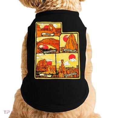 State of Utah Five National Parks Arches Zion Capitol Bryce Doggie Tank