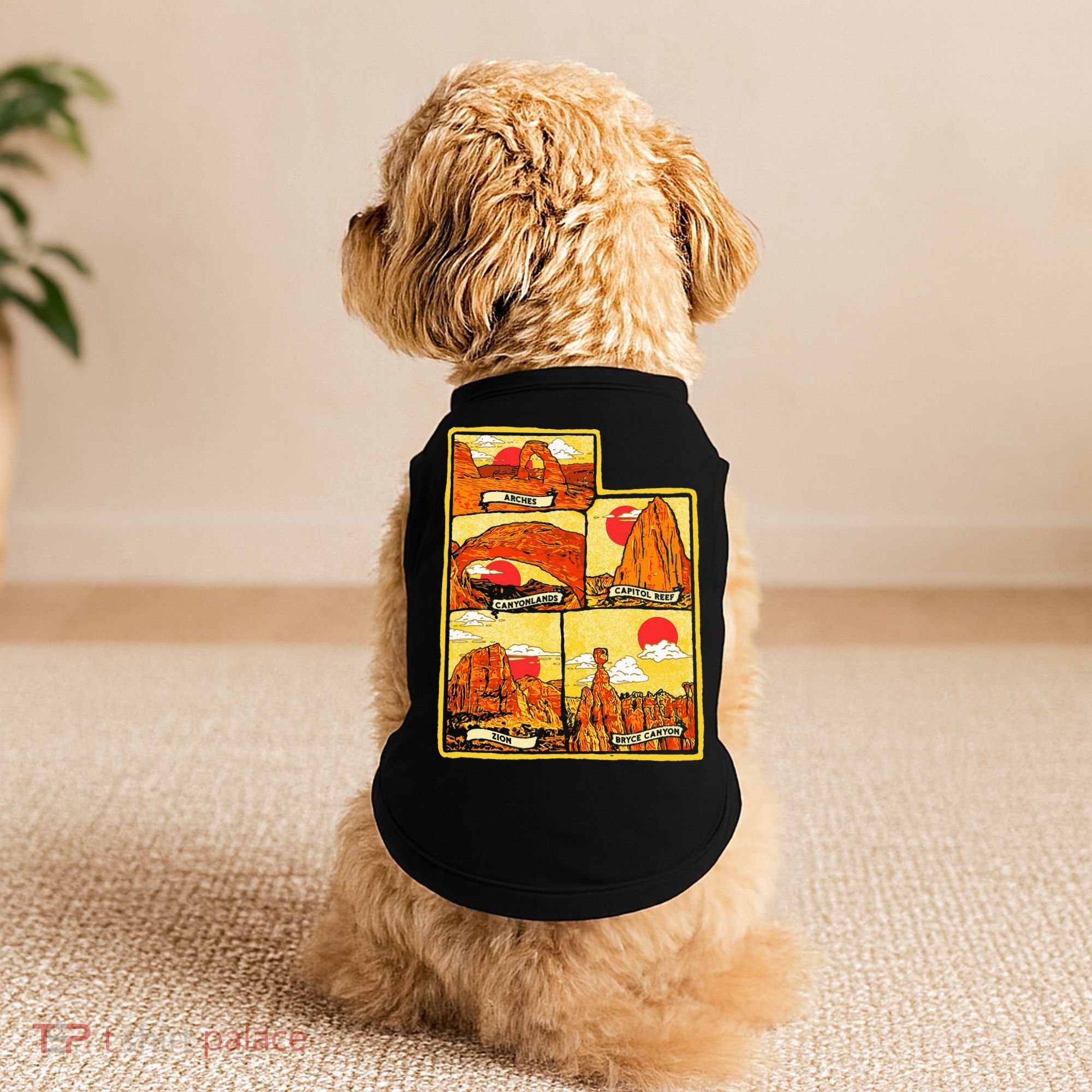 State of Utah Five National Parks Arches Zion Capitol Bryce Doggie Tank