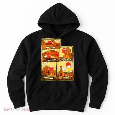 State of Utah Five National Parks Arches Zion Capitol Bryce Hoodie