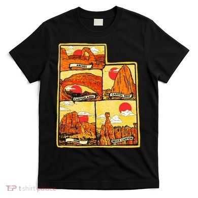 State of Utah Five National Parks Arches Zion Capitol Bryce T-Shirt
