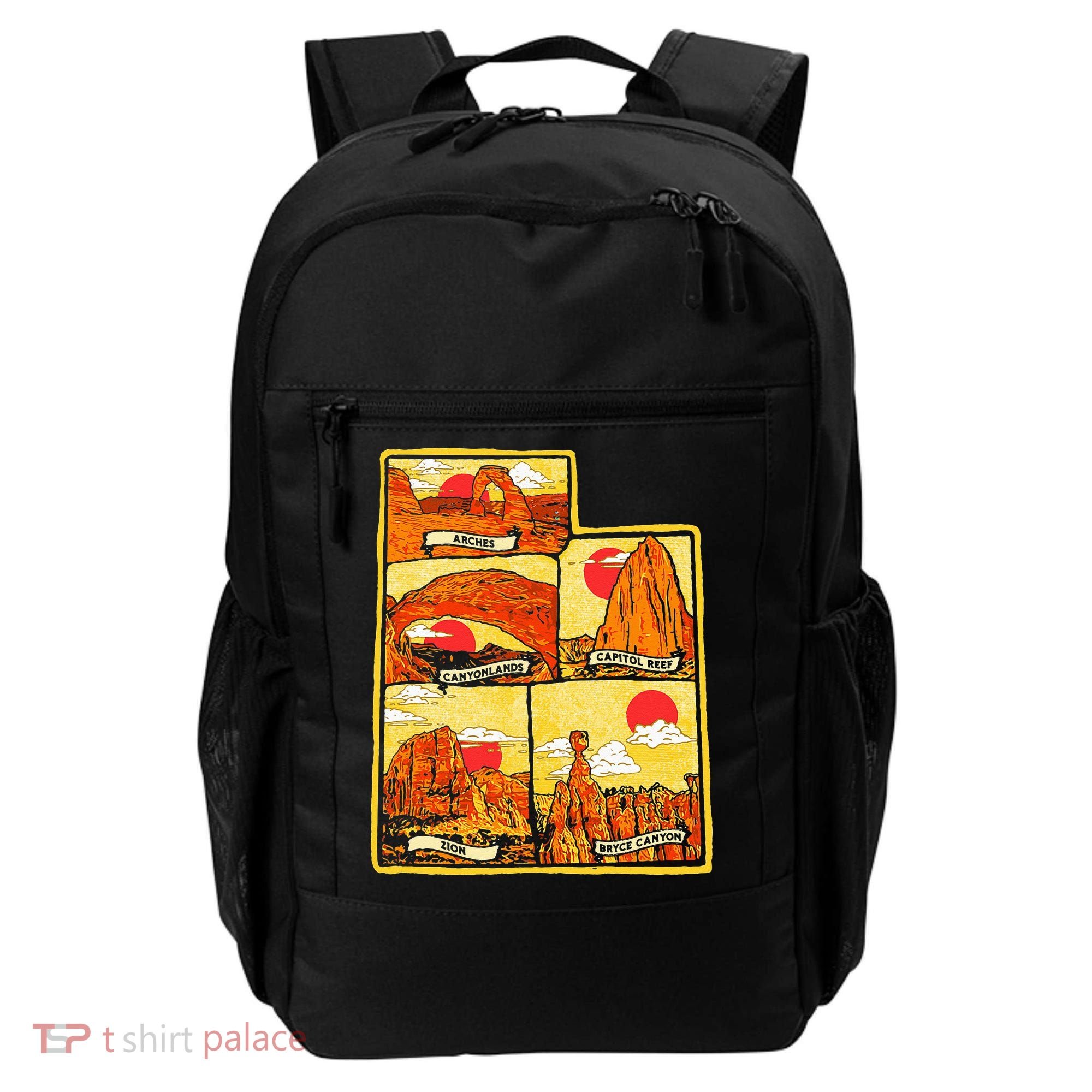State of Utah Five National Parks Arches Zion Capitol Bryce Backpack