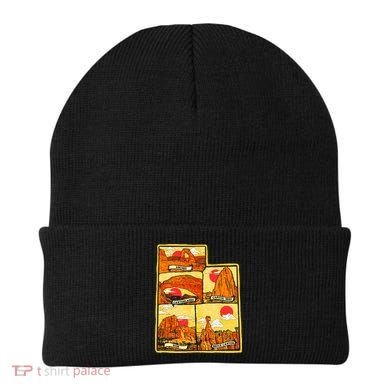 State of Utah Five National Parks Arches Zion Capitol Bryce Beanie