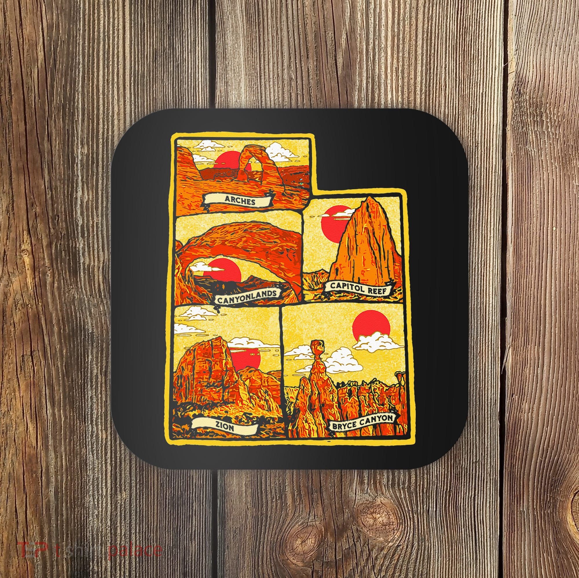 State of Utah Five National Parks Arches Zion Capitol Bryce Coaster