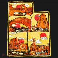 State of Utah Five National Parks Arches Zion Capitol Bryce Women's Tank Top thumb 5