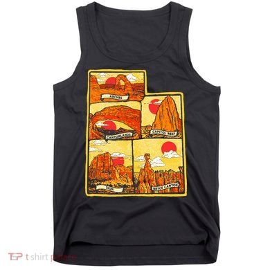 State of Utah Five National Parks Arches Zion Capitol Bryce Tank Top