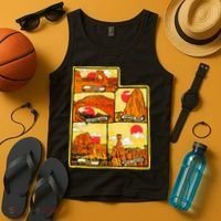 State of Utah Five National Parks Arches Zion Capitol Bryce Tank Top thumb 4