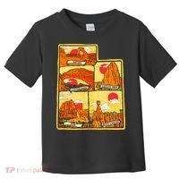State of Utah Five National Parks Arches Zion Capitol Bryce Toddler T-Shirt thumb 0