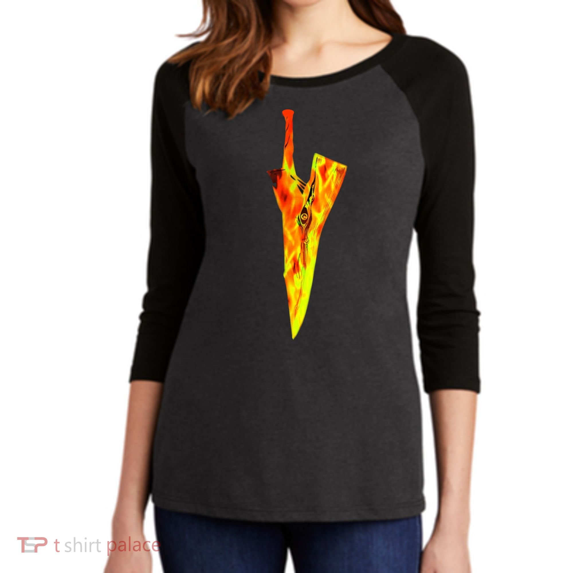Soul Sword  Women's Tri-Blend 3/4-Sleeve Raglan Shirt