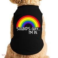 Sounds Gay I'm In Funny LGBT Doggie Tank thumb 0