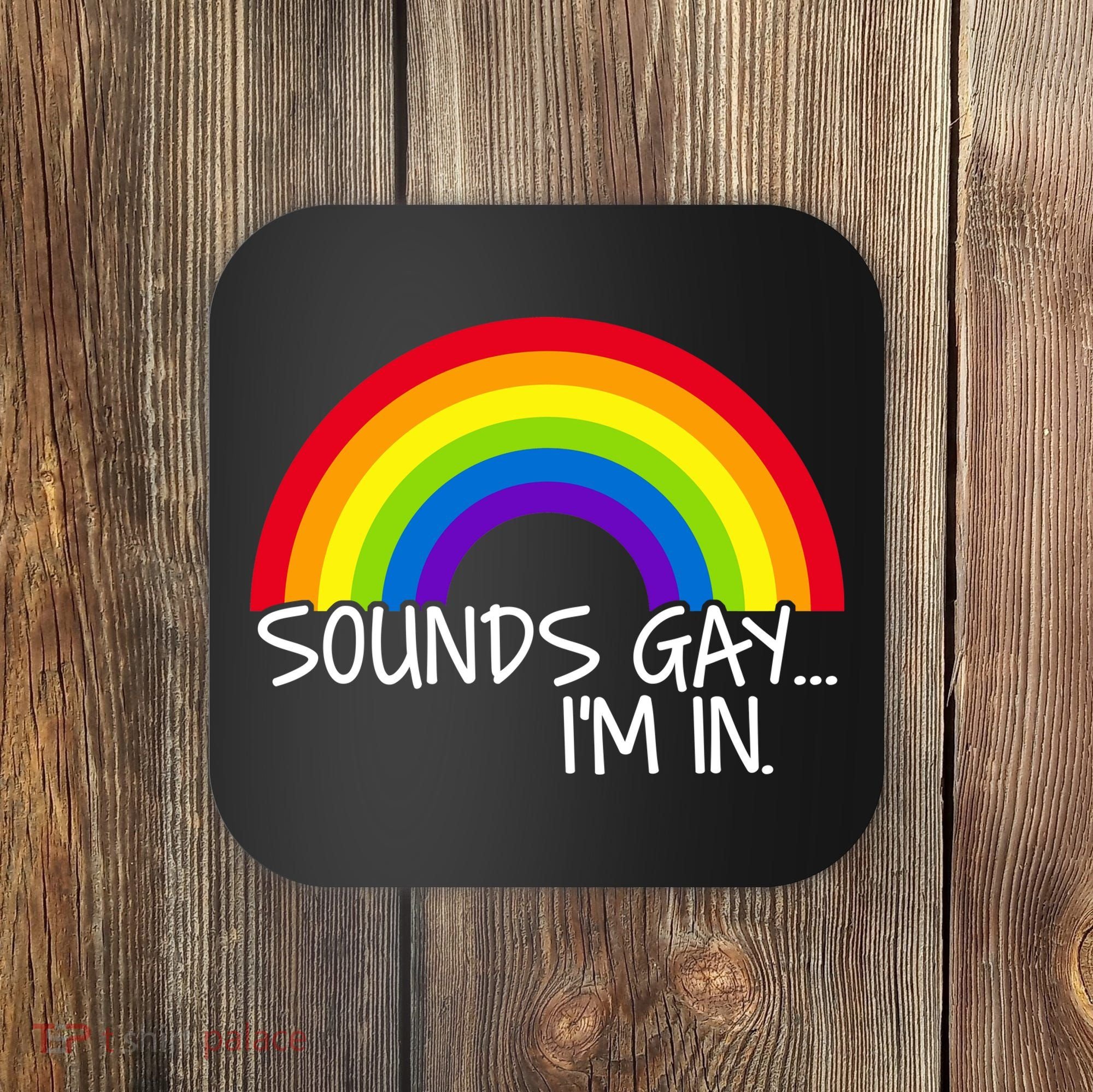 Sounds Gay I'm In Funny LGBT Coaster