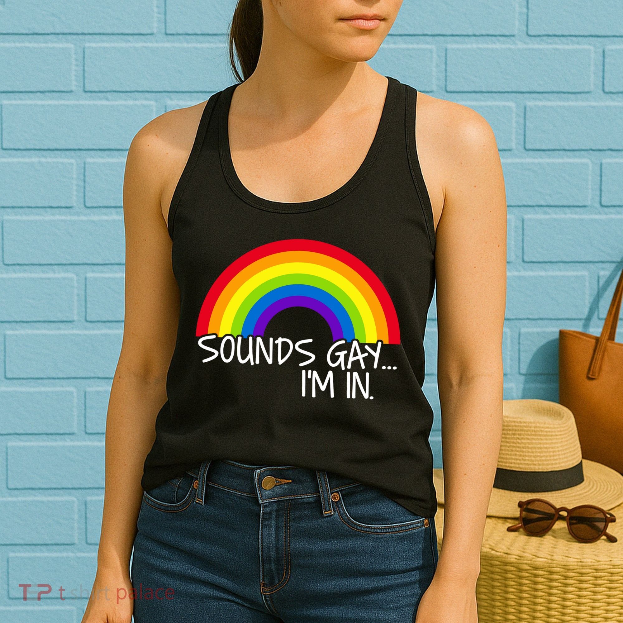 Sounds Gay I'm In Funny LGBT Women's Tank Top