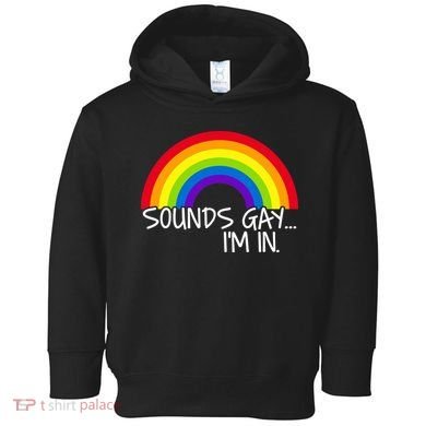 Sounds Gay I'm In Funny LGBT Toddler Hoodie