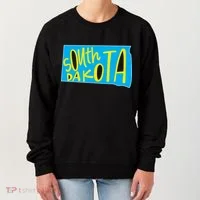 South Dakota Hand Drawn State Outline Women's Sweatshirt thumb 0