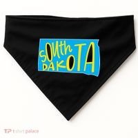 South Dakota Hand Drawn State Outline USA-Made Doggie Bandana thumb 0