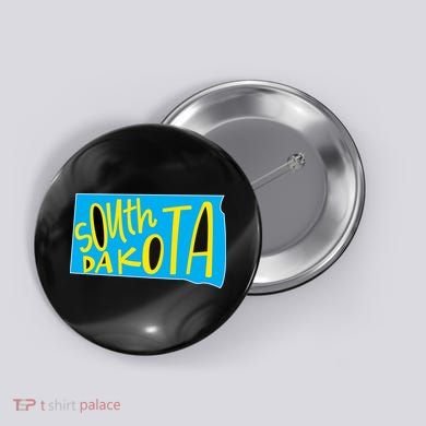 South Dakota Hand Drawn State Outline Button
