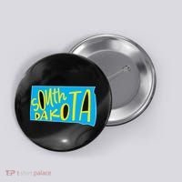 South Dakota Hand Drawn State Outline Button thumb 0