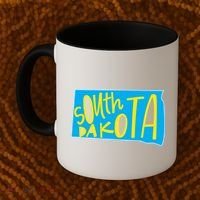 South Dakota Hand Drawn State Outline Coffee Mug thumb 2