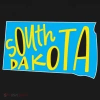 South Dakota Hand Drawn State Outline Women's Hoodie thumb 2