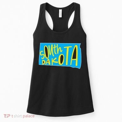 South Dakota Hand Drawn State Outline Women's Tank Top