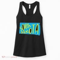 South Dakota Hand Drawn State Outline Women's Tank Top thumb 0