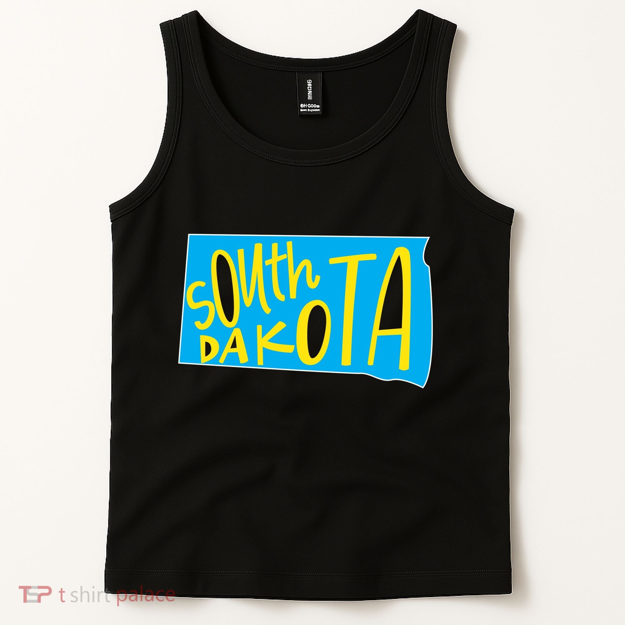 South Dakota Hand Drawn State Outline Tank Top