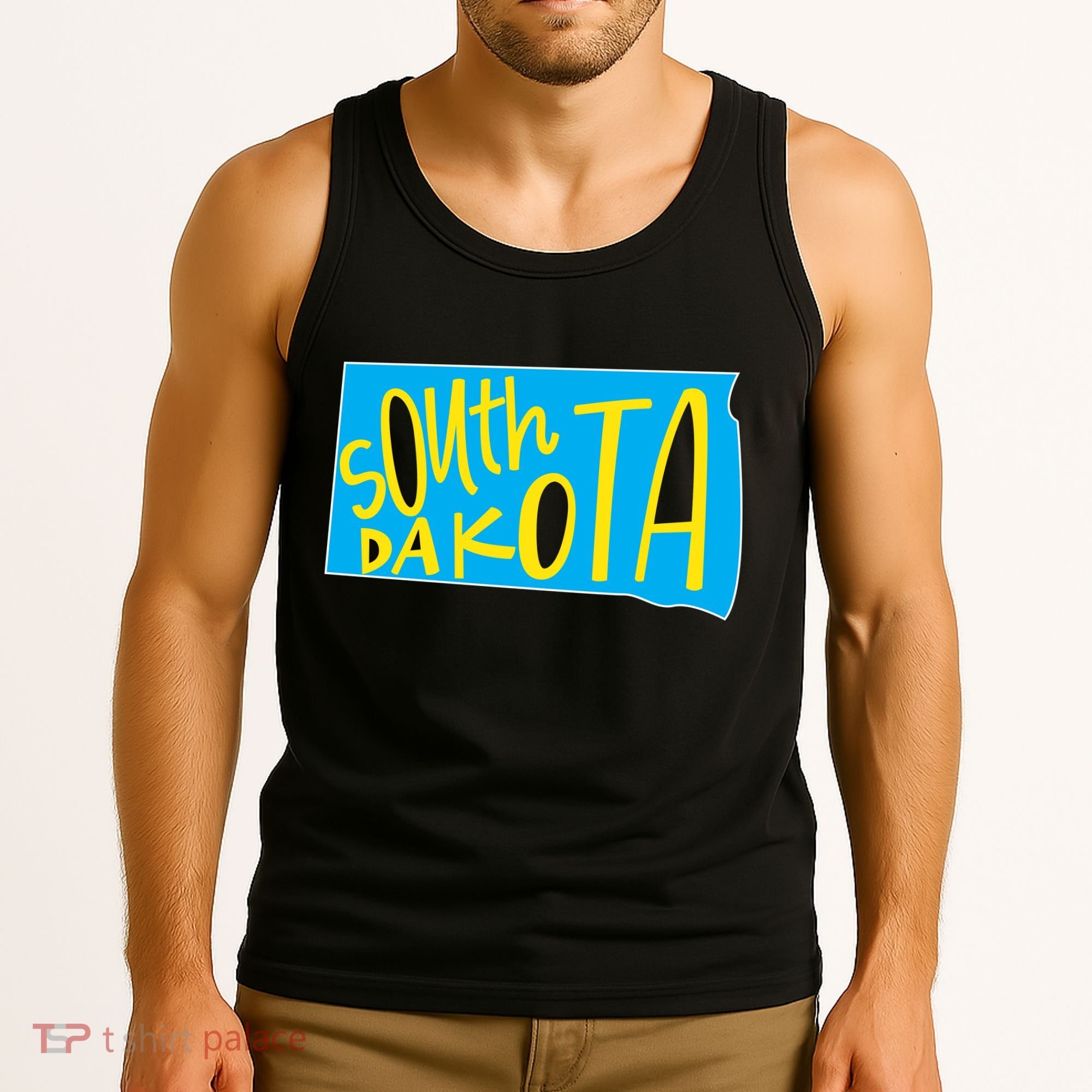 South Dakota Hand Drawn State Outline Tank Top